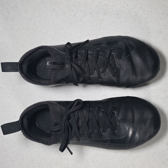 Nike Mercurial Air Zoom Black Athletic Soccer Shoes Size 3 kids - Picture 3 of 7